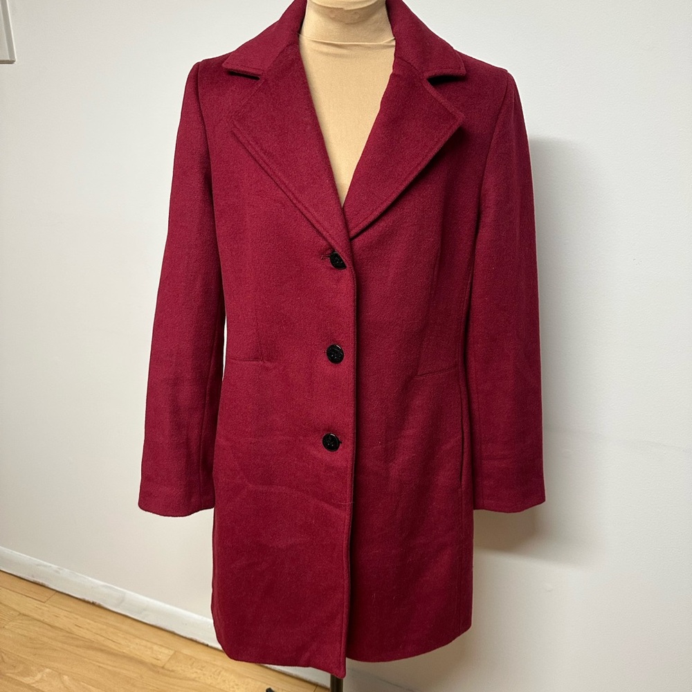 Calvin Klein Women's Red Pea Coat